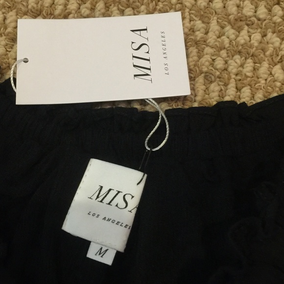 MISA Los Angeles Anla Strapless Crop Top Grommets - Picture 5 of 6